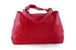 Felicity  Rojo leather flower detail tassel large tote bag back handles down