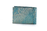 Tristan  Mermaid blue metallic leather small men's wallet back view