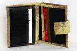 Daniel  Yellow and brown snake print leather small men's wallet inside view