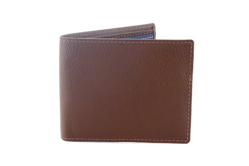 Brown Martin bi fold wallet front view