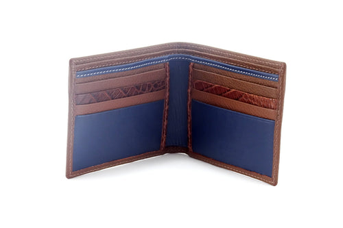 Martin bi fold hip wallet double credit card showing inside pocket layout