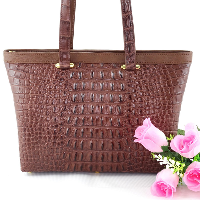 Tote bag - medium-(Emily) Designer bag - savanah backstrap crocodile