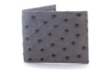 Wallet - large bi fold-(Martin) Grey ostrich leather credit card 2