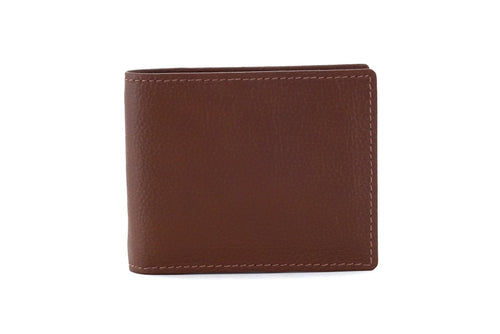 Wallet Martin large hip wallet in brown leather showing the front ourside view