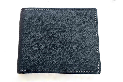 Mid Grey Martin wallet with picture flap showing front outside view of a closed wallet