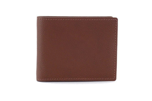 wallet Martin brown leather showing the front outside of a closed wallet