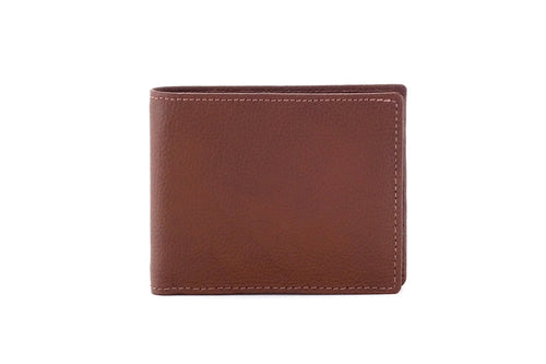 wallet Martin brown leather showing the front of a closed wallet