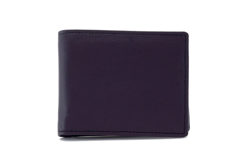 Wallet dark purple picture flap front view