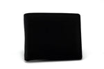 Wallet - medium bi fold - (Mason) Black & tan leather - coin pocket showing black front outside of wallet