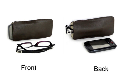 Glasses/mobile phone soft case Leather
