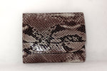 Dorothy  Trifold purse - grey snake print leather ladies wallet