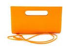 Susan Mango clutch evening bag with shoulder strap removed front view