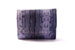 Dorothy  Trifold purse - Purple snake print leather ladies wallet front view