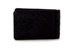 Bill fold - Daryle - Black Ostrich small men's wallet - showing back pocket view