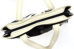 Felicity  Hair on cow hide black & white white leather large tote bag zip top