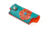 Lighter cover Decorated leather flowers, leaves & butterflies
