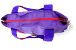 Felicity  Purple nylon exotic flower detail large tote bag top zip