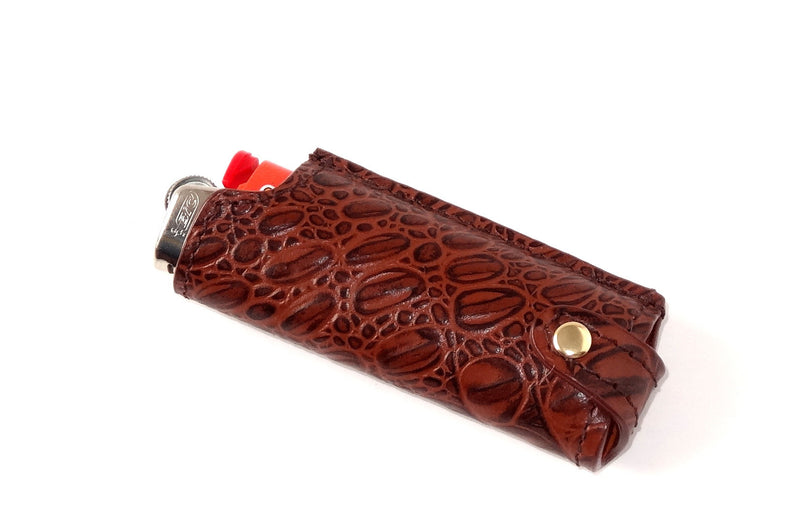Lighter cover Printed leather