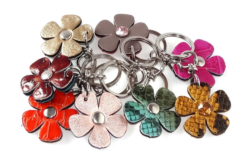 Key tags  Leather flowers group photo