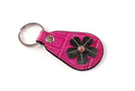 Key tags  Mandolin Leather with flower detail