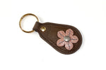 Key tags  Mandolin Leather with flower detail