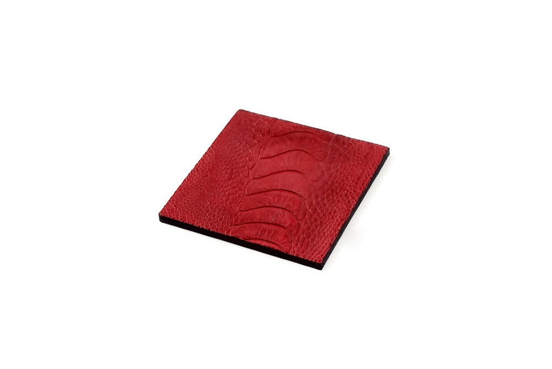 Coaster - Square leather red ostrich leg
