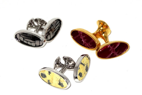 Cuff link   Leather printed costume jewellery group photo