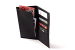 Sam  Cowboy men's wallet Black leather with large concho inside pocket layout