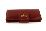 Molly  Smooth brown leather ladies large clutch purse