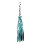 Tassels leather Mermaid blue