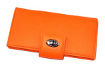 Molly  Pale Orange textured leather ladies clutch purse