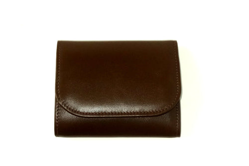 Dorothy  Trifold purse - Brown leather ladies wallet front view