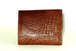 Dorothy  Trifold purse - Brown ostrich skin leather ladies wallet