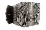 Anne  Leather snake print dark grey internal ladies purse
