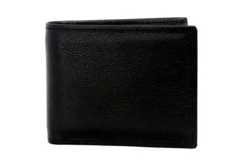 Martin  Black leather chilli lining men's wallet front