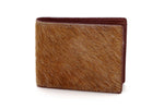 Martin  Brown Hair on hide leather men's large hip wallet front view