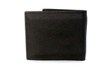 Mason  Brown leather men's medium hip wallet with pink internal back
