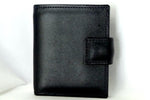 Daniel  Dark navy leather small men's wallet front view