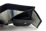 Daniel  Dark navy leather small men's wallet note pocket view