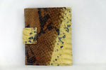 Daniel  Yellow and brown snake print leather small men's wallet back view