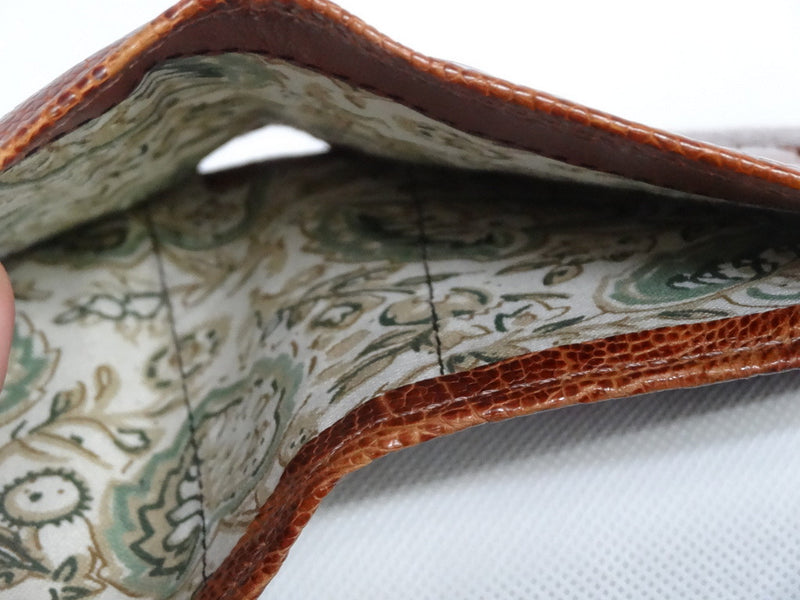 Christine  Tan ostrich leg small ladies purse wallet note pocket fabric