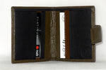 Daniel  Olive kangaroo leather small men's wallet inside view