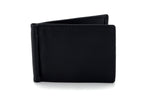 Bill fold - Andrew - Black leather men's wallet front outside view