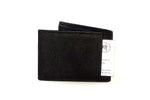  Black leather small men's wallet back pocket