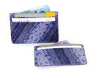 Card Holder  Centre pocket business or credit cards purple snake printed leather