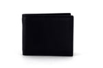 Martin  Black leather chilli lining men's wallet outside front view