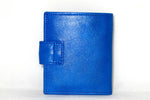 Daniel  Blue smooth leather small men's wallet back view