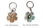 Key tags  Leather flowers