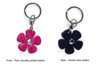 Key tags  Leather flowers