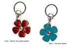 Key tags  Leather flowers